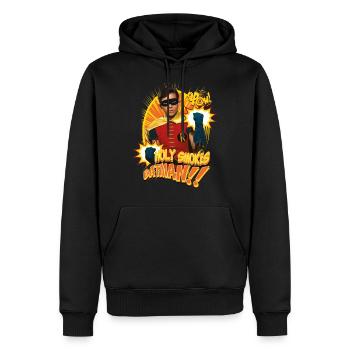 DC Comics Batman Robin Holy Smokes Quote - Men’s Premium Organic Hoodie - black - Front - Nico (187cm)