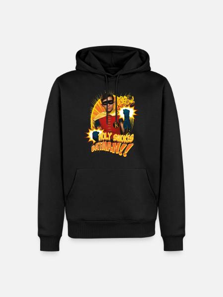 DC Comics Batman Robin Holy Smokes Quote - Herre Premium økologisk hoodie - sort