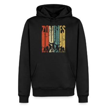 zombi - Sweat à capuche Premium bio Homme - noir - Devant - Nico (187cm)