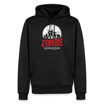 zombi - Sweat à capuche Premium bio Homme - noir - Devant - Nico (187cm)