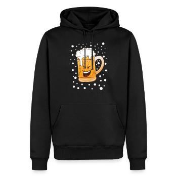 Bière Bière Boire Fête Cadeau Alcool - Sweat à capuche Premium bio Homme - noir - Devant - Nico (187cm)