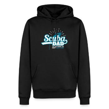 Scuba Dad - Männer Premium Bio Hoodie - Schwarz - Vorne - Nico (187cm)