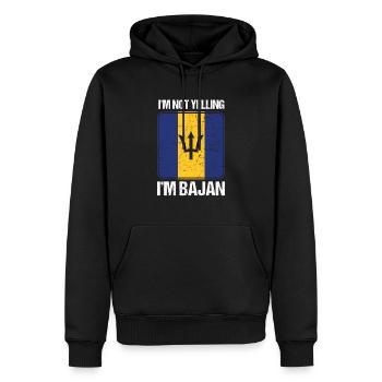 Lustiger bajanischer barbadischer Akzent, den ich nicht schreie, bin ich - Männer Premium Bio Hoodie - Schwarz - Vorne - Nico (187cm)