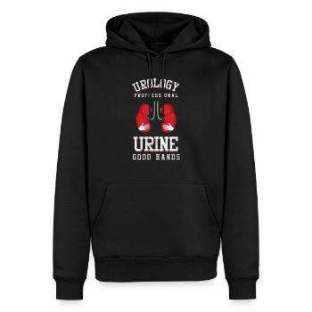 Urologe Urin Gute Hände Urologie Wortspiele Urologie - Männer Premium Bio Hoodie - Schwarz - Vorne - Nico (187cm)