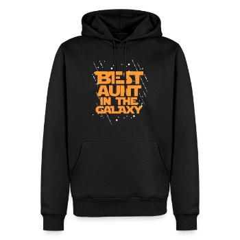 tante - Sweat à capuche Premium bio Homme - noir - Devant - Nico (187cm)