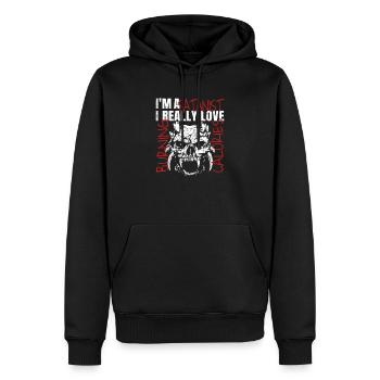 Je suis un sataniste J'aime beaucoup les calories brûlées - Sweat à capuche Premium bio Homme - noir - Devant - Nico (187cm)
