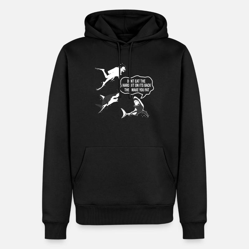 Requin plongée drôle - Sweat à capuche Premium bio Homme - noir