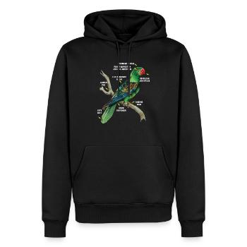 Vogelbeobachter Papagei Vogelbeobachtung Papageienliebhaber Geschenk - Männer Premium Bio Hoodie - Schwarz - Vorne - Nico (187cm)