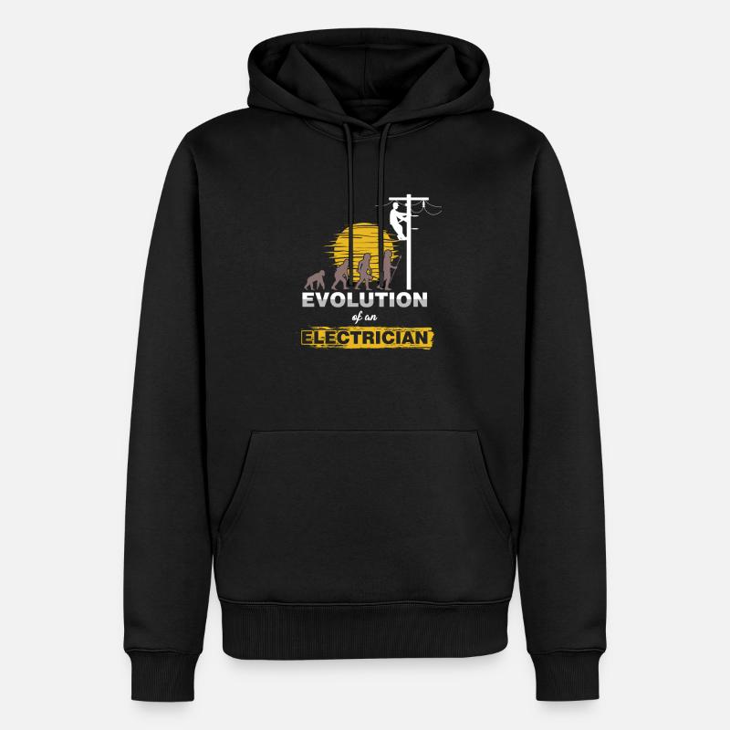 Electricité Tradesman Wiring Lineman - Sweat à capuche Premium bio Homme - noir