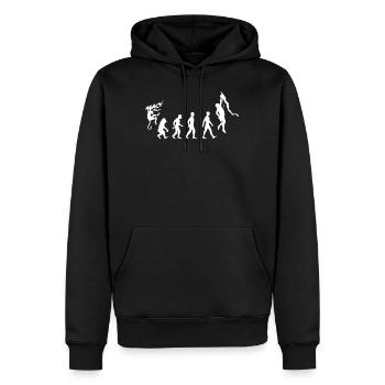Kletterer Evolution - Männer Premium Bio Hoodie - Schwarz - Vorne - Nico (187cm)