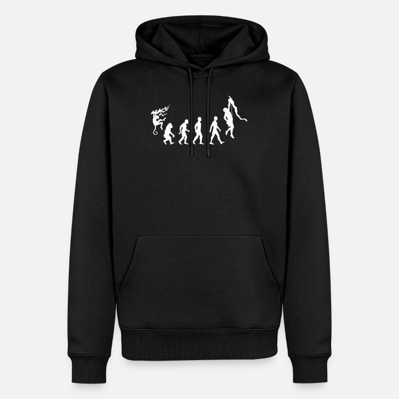 Evolution du grimpeur - Sweat à capuche Premium bio Homme - noir
