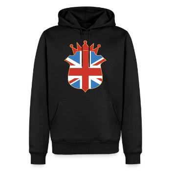 England Flagge - Männer Premium Bio Hoodie - Schwarz - Vorne - Nico (187cm)