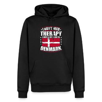 Danemark Danois Cadeau danois Copenhague - Sweat à capuche Premium bio Homme - noir - Devant - Nico (187cm)