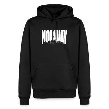 Norwegen - Männer Premium Bio Hoodie - Schwarz - Vorne - Nico (187cm)