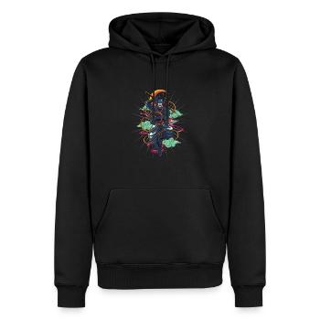 Ninja Manga Anime Cadeau Fans De Manga Japonais - Sweat à capuche Premium bio Homme - noir - Devant - Nico (187cm)