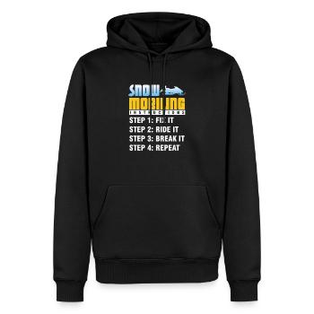 Motorschlitten Motorschlitten Ski Racing Snowmachine - Männer Premium Bio Hoodie - Schwarz - Vorne - Nico (187cm)