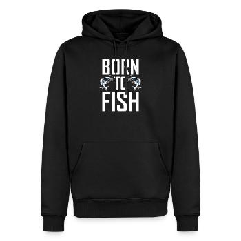 Pêche - Sweat à capuche Premium bio Homme - noir - Devant - Nico (187cm)