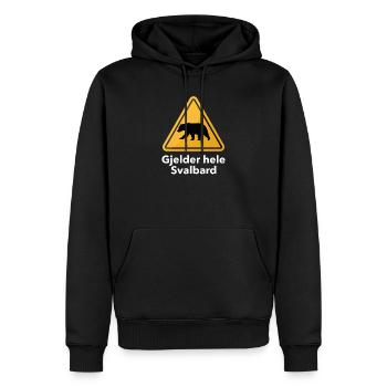 Norvège - Sweat à capuche Premium bio Homme - noir - Devant - Nico (187cm)