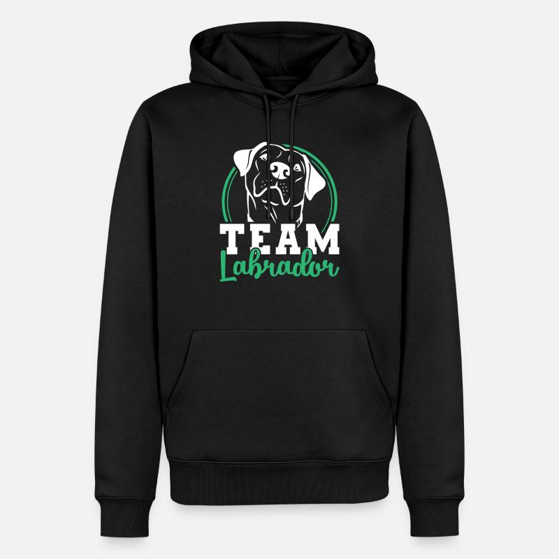 Labrador - Männer Premium Bio Hoodie - Schwarz