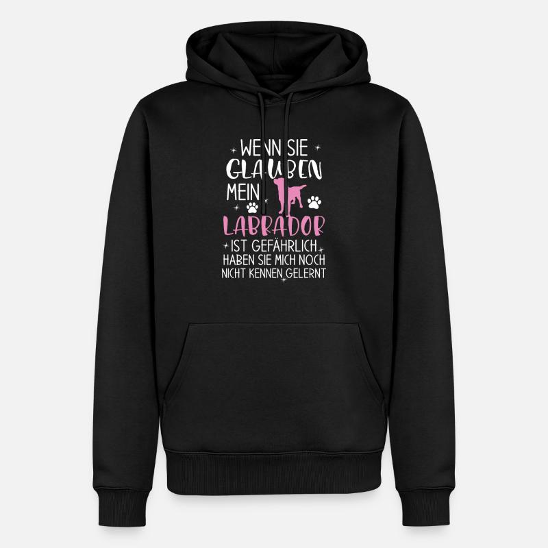 Labrador - Männer Premium Bio Hoodie - Schwarz