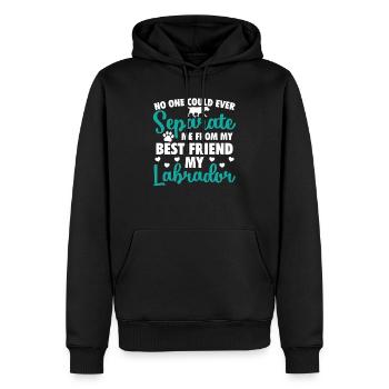 Labrador - Sweat à capuche Premium bio Homme - noir - Devant - Nico (187cm)