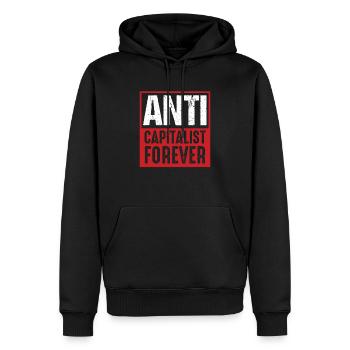 Anti politische Ideologie Profit wirtschaftlicher Handel - Männer Premium Bio Hoodie - Schwarz - Vorne - Nico (187cm)