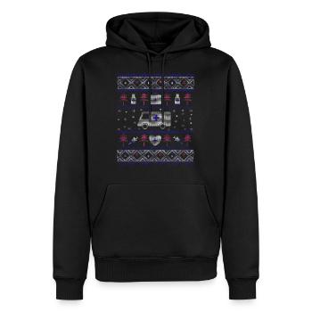 Ugly Christmas Hospital - Men’s Premium Organic Hoodie - black - Front - Nico (187cm)