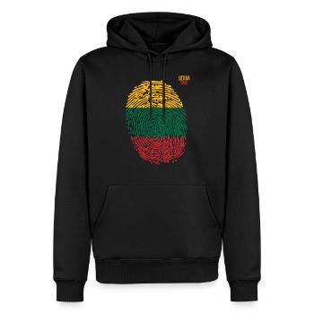 Lietuva DNA, Cool Lithuania, Flag. Lithuania - Männer Premium Bio Hoodie - Schwarz - Vorne - Nico (187cm)