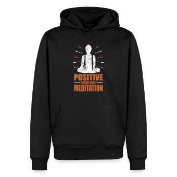 Buddhismus - Männer Premium Bio Hoodie - Schwarz - Vorne - Nico (187cm)