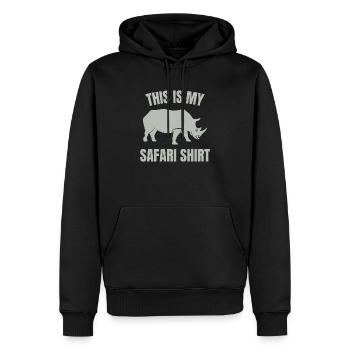 This Is My Safari Shirt - Men’s Premium Organic Hoodie - black - Front - Nico (187cm)