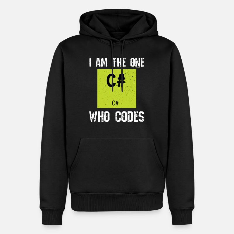 C# Coden Programmieren - Männer Premium Bio Hoodie - Schwarz