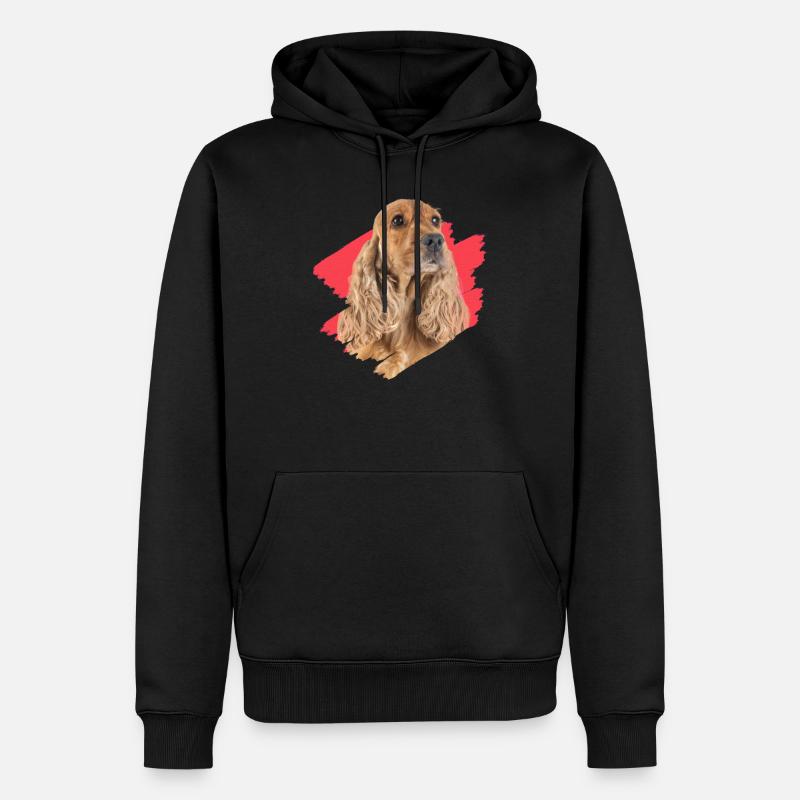 Cocker Spaniel Hündchen Geschenkidee - Männer Premium Bio Hoodie - Schwarz