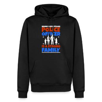 Polizei - Männer Premium Bio Hoodie - Schwarz - Vorne - Nico (187cm)