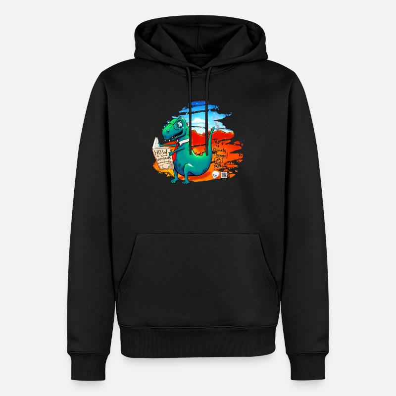 Autodidacteolosaurus - Sweat à capuche Premium bio Homme - noir