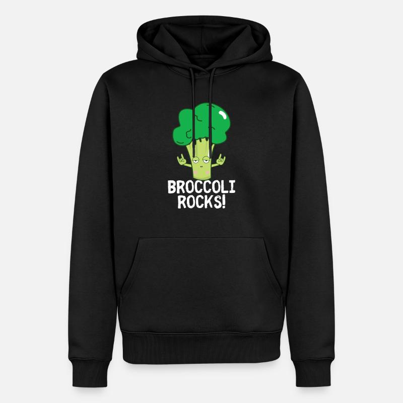 brocoli - Sweat à capuche Premium bio Homme - noir