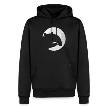tapir - Sweat à capuche Premium bio Homme - noir - Devant - Nico (187cm)