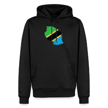Tansania - Männer Premium Bio Hoodie - Schwarz - Vorne - Nico (187cm)