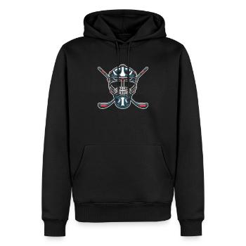 Masque de hockey sur glace Sports Joueur de hockey sur glace cadeau - Sweat à capuche Premium bio Homme - noir - Devant - Nico (187cm)