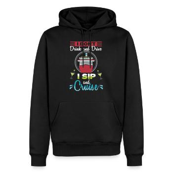 croisière - Sweat à capuche Premium bio Homme - noir - Devant - Nico (187cm)