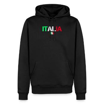 Rom Italien - Männer Premium Bio Hoodie - Schwarz - Vorne - Nico (187cm)