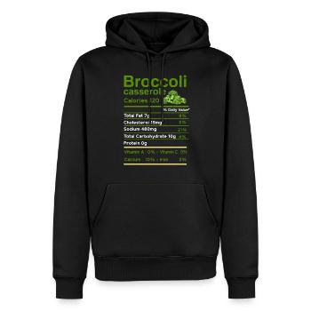 brocoli - Sweat à capuche Premium bio Homme - noir - Devant - Nico (187cm)