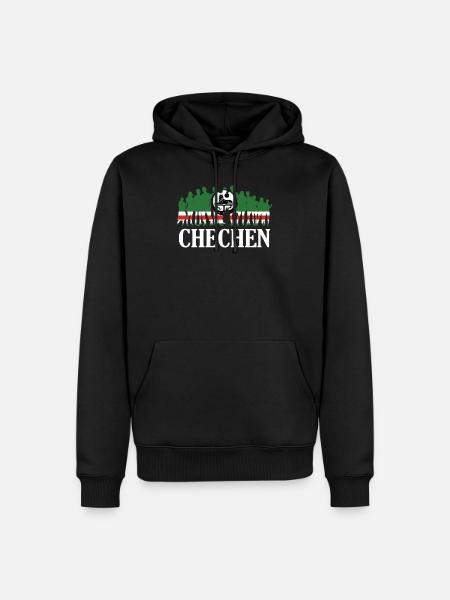 Chechnya People, Chechnyan Roots, Chechen Flag - Männer Premium Bio Hoodie - Schwarz