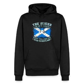 Schottland - Männer Premium Bio Hoodie - Schwarz - Vorne - Nico (187cm)