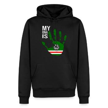 Drapeau tchétchène, Mon ADN est la Tchétchénie, Drapeau tchétchène - Sweat à capuche Premium bio Homme - noir - Devant - Nico (187cm)