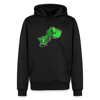 Dinosaur T-Rex - Men’s Premium Organic Hoodie - black - Front - Nico (187cm)