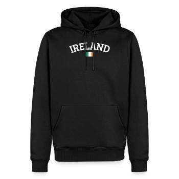 Irland - Männer Premium Bio Hoodie - Schwarz - Vorne - Nico (187cm)