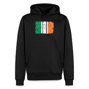 Irland - Männer Premium Bio Hoodie - Schwarz - Vorne - Nico (187cm)
