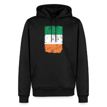 Irland - Männer Premium Bio Hoodie - Schwarz - Vorne - Nico (187cm)