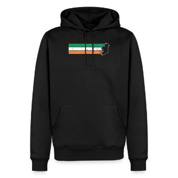 Irland - Männer Premium Bio Hoodie - Schwarz - Vorne - Nico (187cm)