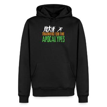 zombi - Sweat à capuche Premium bio Homme - noir - Devant - Nico (187cm)